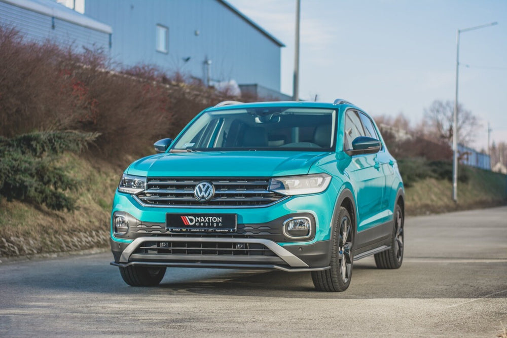 Maxton Parts - Seitenschweller Ansatz (Paar) passend für VW T-Cross schwarz Hochglanz