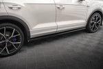 Maxton Parts - Seitenschweller Ansatz (Paar) passend für VW T-Roc R / R-Line Mk1 schwarz Hochglanz