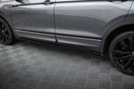 Maxton Parts - Seitenschweller Ansatz (Paar) passend für VW Tiguan Allspace Mk2 schwarz Hochglanz