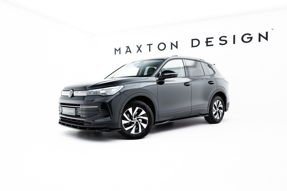 Maxton Parts - Seitenschweller Ansatz (Paar) passend für VW Tiguan Mk3 schwarz Hochglanz