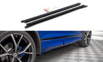 Maxton Parts - Seitenschweller Ansatz (Paar) passend für VW Tiguan R / R-Line Mk2 FL schwarz Hochglanz