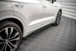 Maxton Parts - Seitenschweller Ansatz (Paar) passend für VW Touareg R-line Mk3 schwarz Hochglanz