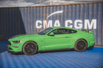 Maxton Parts - Seitenschweller Ansatz (Paar) V.1 + Flaps passend für Ford Mustang GT Mk6 FL schwarz Hochglanz
