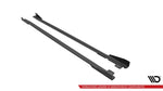 Maxton Parts - Seitenschweller Ansatz (Paar) V.1 + Flaps passend für Ford Mustang GT Mk6 FL schwarz Hochglanz