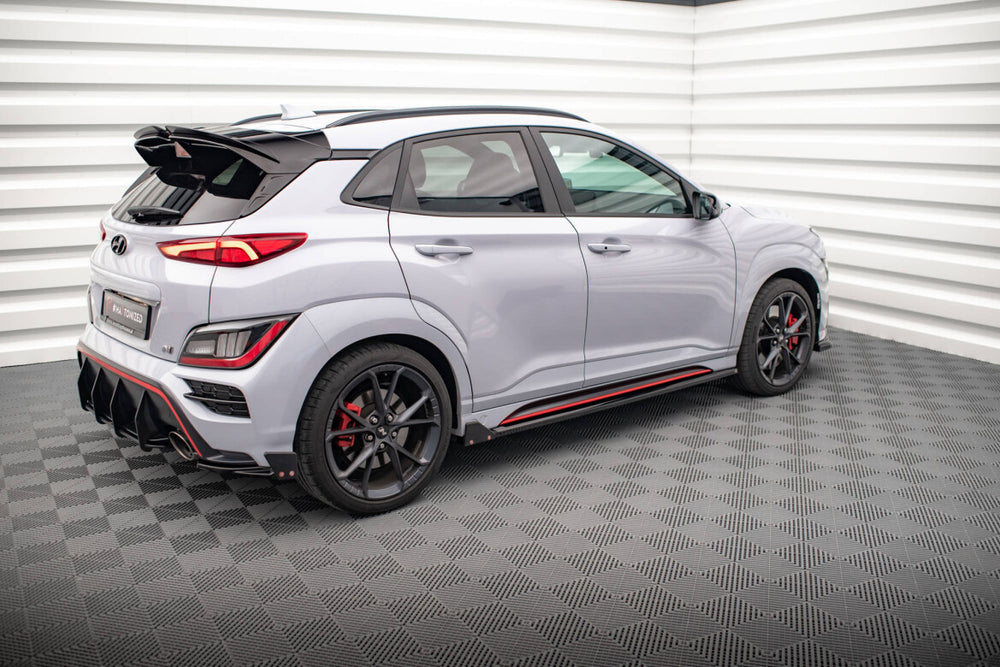 Maxton Parts - Seitenschweller Ansatz (Paar) V.1 + Flaps passend für Hyundai Kona N Mk1