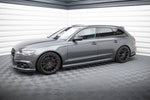 Maxton Parts - Seitenschweller Ansatz (Paar) V.1 passend für Audi A6 / A6 C7 S-line/ S6 C7 FL schwarz Hochglanz (AU-S6-C7F-SD1-G)