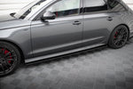 Maxton Parts - Seitenschweller Ansatz (Paar) V.1 passend für Audi A6 / A6 C7 S-line/ S6 C7 FL schwarz Hochglanz (AU-A6-C7F-SLINE-SD1-G)