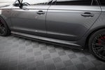 Maxton Parts - Seitenschweller Ansatz (Paar) V.1 passend für Audi A6 / A6 C7 S-line/ S6 C7 FL schwarz Hochglanz (AU-A6-C7F-SLINE-SD1-G)