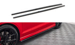 Maxton Parts - Seitenschweller Ansatz (Paar) V.1 passend für Audi S3 / A3 S-Line 8V / 8V FL Limousine schwarz Hochglanz