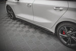 Maxton Parts - Seitenschweller Ansatz (Paar) V.1 passend für Audi S3 / A3 S-Line 8Y / 8Y FL schwarz matt