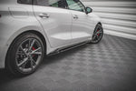 Maxton Parts - Seitenschweller Ansatz (Paar) V.1 passend für Audi S3 / A3 S-Line Sportback / Limousine 8Y / 8Y FL schwarz Hochglanz