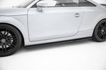 Maxton Parts - Seitenschweller Ansatz (Paar) V.1 passend für Audi TT S / TT S-Line 8J FL schwarz Hochglanz