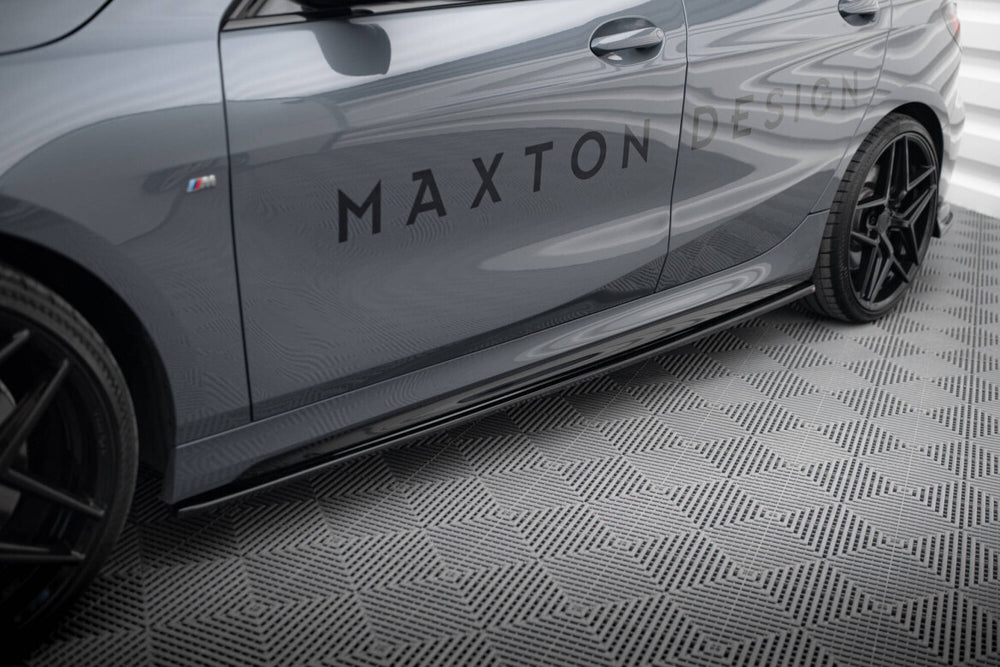 Maxton Parts - Seitenschweller Ansatz (Paar) V.1 passend für BMW 1er M-Paket / M135i / 128ti schwarz Hochglanz