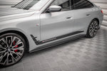 Maxton Parts - Seitenschweller Ansatz (Paar) V.1 passend für BMW 4er Gran Coupe M-Paket / M440i G26 schwarz Hochglanz