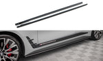 Maxton Parts - Seitenschweller Ansatz (Paar) V.1 passend für BMW 4er Gran Coupe M-Paket / M440i G26 schwarz Hochglanz
