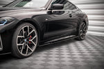 Maxton Parts - Seitenschweller Ansatz (Paar) V.1 passend für BMW 4er M-Paket / M440i G22 / G23 / G22 FL / G23 FL schwarz Hochglanz
