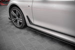 Maxton Parts - Seitenschweller Ansatz (Paar) V.1 passend für BMW 7 Lang M-Paket G12 schwarz Hochglanz