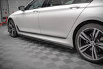 Maxton Parts - Seitenschweller Ansatz (Paar) V.1 passend für BMW 7 Lang M-Paket G12 schwarz Hochglanz