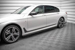Maxton Parts - Seitenschweller Ansatz (Paar) V.1 passend für BMW 7 Lang M-Paket G12 schwarz Hochglanz