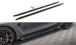 Maxton Parts - Seitenschweller Ansatz (Paar) V.1 passend für BMW M3 Limousine / Touring G80 / G81 schwarz Hochglanz
