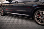 Maxton Parts - Seitenschweller Ansatz (Paar) V.1 passend für BMW X3 M40d / M40i / M-Paket G01 schwarz Hochglanz