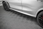 Maxton Parts - Seitenschweller Ansatz (Paar) V.1 passend für BMW X6 M F96 / X6 M-Paket G06 schwarz Hochglanz