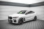 Maxton Parts - Seitenschweller Ansatz (Paar) V.1 passend für BMW X6 M F96 / X6 M-Paket G06 schwarz Hochglanz