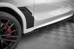 Maxton Parts - Seitenschweller Ansatz (Paar) V.1 passend für BMW X6 M F96 / X6 M-Paket G06 schwarz Hochglanz