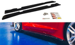 Maxton Parts - Seitenschweller Ansatz (Paar) V.1 passend für Chevrolet Corvette Stingray C7 schwarz Hochglanz