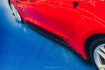 Maxton Parts - Seitenschweller Ansatz (Paar) V.1 passend für Chevrolet Corvette Stingray C7 schwarz Hochglanz