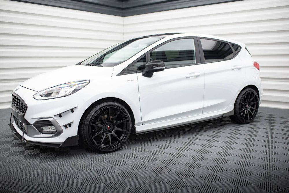 Maxton Parts - Seitenschweller Ansatz (Paar) V.1 passend für Ford Fiesta Mk8 ST / ST-Line schwarz matt
