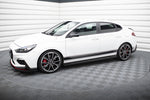 Maxton Parts - Seitenschweller Ansatz (Paar) V.1 passend für Hyundai I30 N / N-Line Hatchback / Fastback Mk3 / Mk3 FL schwarz matt
