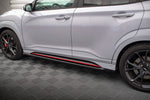 Maxton Parts - Seitenschweller Ansatz (Paar) V.1 passend für Hyundai Kona N Mk1 schwarz Hochglanz