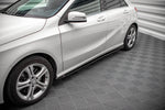 Maxton Parts - Seitenschweller Ansatz (Paar) V.1 passend für Mercedes A W176 schwarz Hochglanz