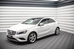 Maxton Parts - Seitenschweller Ansatz (Paar) V.1 passend für Mercedes A W176 schwarz Hochglanz
