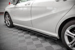 Maxton Parts - Seitenschweller Ansatz (Paar) V.1 passend für Mercedes A W176 schwarz Hochglanz