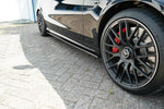 Maxton Parts - Seitenschweller Ansatz (Paar) V.1 passend für Mercedes C-Klasse S205 63 AMG schwarz Hochglanz