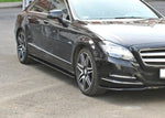 Maxton Parts - Seitenschweller Ansatz (Paar) V.1 passend für Mercedes CLS C218 schwarz Hochglanz