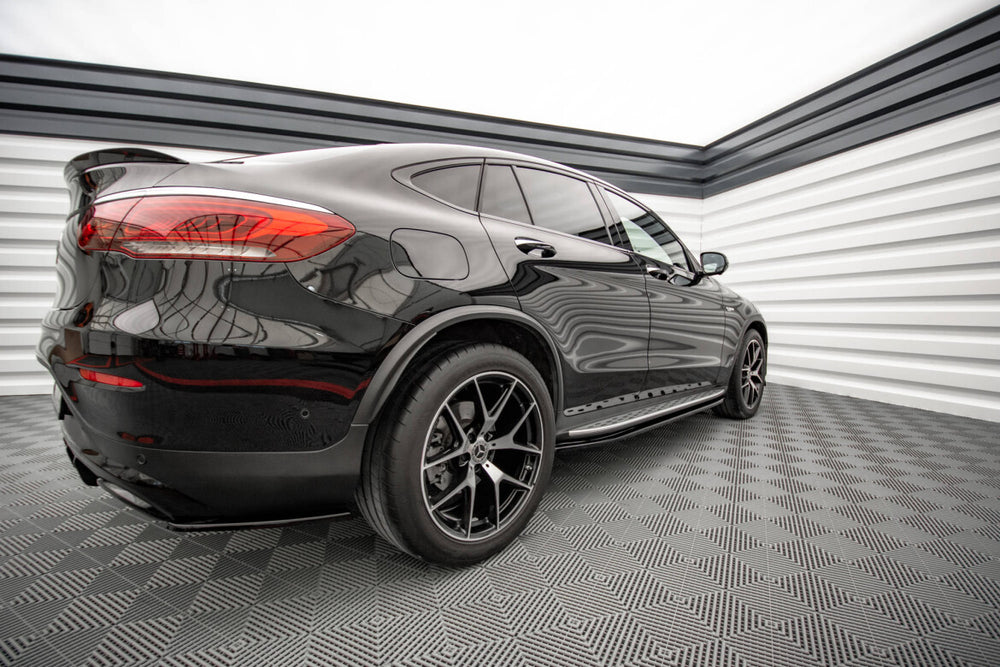Maxton Parts - Seitenschweller Ansatz (Paar) V.1 passend für Mercedes GLC Coupe AMG-Line C253 FL schwarz Hochglanz