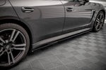 Maxton Parts - Seitenschweller Ansatz (Paar) V.1 passend für Porsche Panamera / Panamera Diesel / Panamera Turbo 970 schwarz Hochglanz
