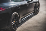 Maxton Parts - Seitenschweller Ansatz (Paar) V.1 passend für Porsche Panamera Turbo 970 FL schwarz Hochglanz