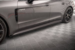 Maxton Parts - Seitenschweller Ansatz (Paar) V.1 passend für Porsche Panamera Turbo S E-Hybrid / Panamera E-Hybrid / Panamera 4S 971 schwarz Hochglanz