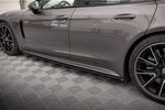 Maxton Parts - Seitenschweller Ansatz (Paar) V.1 passend für Porsche Panamera Turbo S E-Hybrid / Panamera E-Hybrid / Panamera 4S 971 schwarz Hochglanz