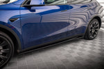 Maxton Parts - Seitenschweller Ansatz (Paar) V.1 passend für Tesla Model Y schwarz Hochglanz
