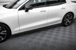 Maxton Parts - Seitenschweller Ansatz (Paar) V.1 passend für Volvo S60/V60 R-Design Mk3 schwarz Hochglanz