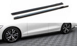 Maxton Parts - Seitenschweller Ansatz (Paar) V.1 passend für Volvo S60/V60 R-Design Mk3 schwarz Hochglanz
