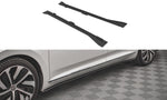 Maxton Parts - Seitenschweller Ansatz (Paar) V.1 passend für VW Arteon R/ R-Line Limousine / Shooting Brake Mk1 FL schwarz matt