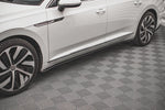Maxton Parts - Seitenschweller Ansatz (Paar) V.1 passend für VW Arteon R/ R-Line Limousine / Shooting Brake Mk1 FL schwarz matt