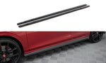Maxton Parts - Seitenschweller Ansatz (Paar) V.1 passend für VW Golf GTI / GTE / GTI Clubsport / GTD / R-Line Mk8 schwarz Hochglanz