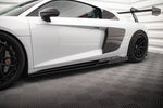 Maxton Parts - Seitenschweller Ansatz (Paar) V.2 + Flaps passend für Audi R8 Mk2 FL